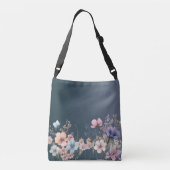 Delicate Pastel Wilde Bloemen Lente Personaliseerb Crossbody Tas (Achterkant)