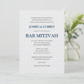 Delicate Patterned Bar Mitzvah Kaart (Staand voorkant)