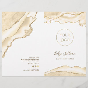 Delicate perzik agaat service menu brochure