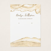 delicate perzik agaat sieraden display kaart (Voorkant)