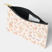 Delicate perzikkleur Waterverf Bloemen Cosmetisch Etui (Open)