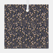 Delicate Pink Buds on Brown Branches Glas Ornament (Achterkant)