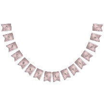 Delicate Pink Floral Bunting Flag