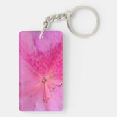 Delicate Pink Floral Elegance Sleutelhanger (achterkant)