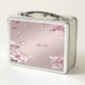 Delicate Pink Floral Lunch box (Dos)