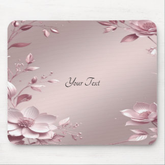 Delicate Pink Floral Mousepad Muismat