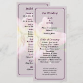 Delicate Pink Lilies Wedding Programme Programma (Voorkant / Achterkant)