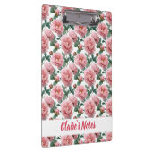 Delicate Pink Peony Pattern Name Klembord (Rechts)