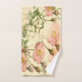 Delicate Pink Roses Handdoek Set – Luxe Essentials (Handdoek)