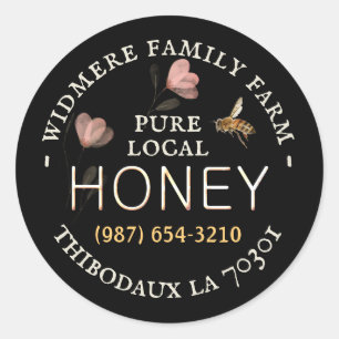 Delicate Pink Wildflower Honey hier verkocht op zw Ronde Sticker