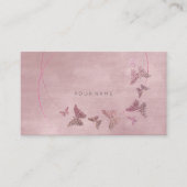 Delicate Powder Blush Ballet Pink Butterfly Vip Visitekaartje (Voorkant)