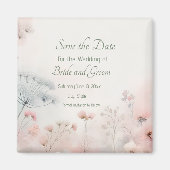 Delicate Queen Anne's Lace Save the Date Magnet (Devant)