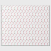 Delicate Red Geometric Pattern Giftwrap Cadeaupapier (Vlak)