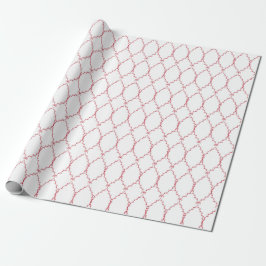 Delicate Red Geometric Pattern Giftwrap Cadeaupapier