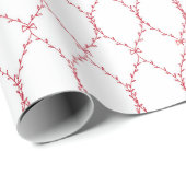 Delicate Red Geometric Pattern Giftwrap Cadeaupapier (Rol Hoek)
