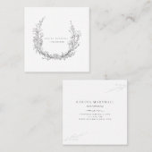 Delicate Romantic Floral Square Visitekaartje (Voorkant / Achterkant)