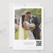 Delicate Romantic Flowers & Branches Frame Wedding Bedankkaart (Achterkant)