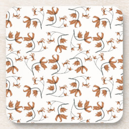 Delicate romantische floralen nemen perzikkaramel  bier onderzetter