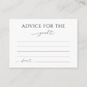 Delicate Romantische Hart Script Advies voor het A Informatiekaartje (Voorkant)