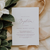 Delicate Roos Gold Calligraphy Baptisme Kaart