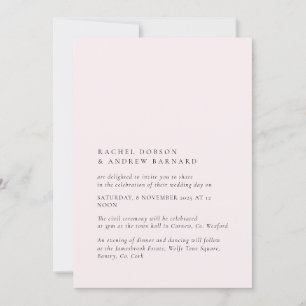 Delicate Roos Soft Blush Romantisch Bord Roze Eenv Kaart