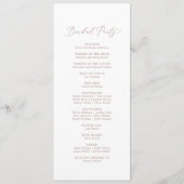 Delicate Rose Gold Calligraphy Wedding Programme (Dos)