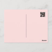Delicate Roze Anjers met Groene Bladeren Bloemen Briefkaart (Achterkant)