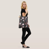 Delicate Roze Anjers met Groene Bladeren Bloemen Draagtas (Op model)