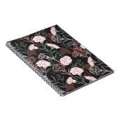 Delicate Roze Anjers met Groene Bladeren Bloemen Notitieboek (Rechterzijde)