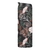 Delicate Roze Anjers met Groene Bladeren Bloemen Thermosbeker (Geroteerd rechts)