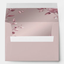Delicate Roze Bloem Frame Envelop