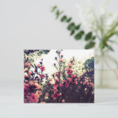 Delicate roze bloemen briefkaart (Staand voorkant)