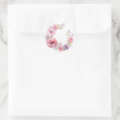 Delicate Roze Bloemen Krans Stickers (Tas)