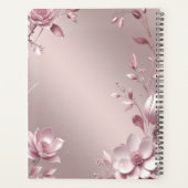 Delicate Roze Bloemige Planner (Achterkant)