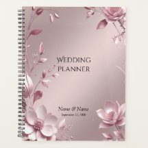 Delicate Roze Bloemige Planner