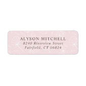 Delicate Roze Bloemige Retouradres Etiket (Voorkant)