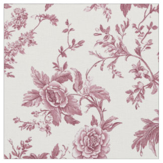 Delicate Roze Botanische Toile Stof