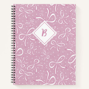 Delicate Roze Coquette Bows Notitieboek
