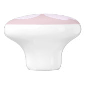 Delicate roze en witte bloem keramische knop (Zijkant)