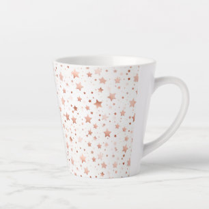 Delicate Roze Gouden Sterren Kleine Latte Mok