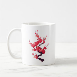 Delicate Roze Japanse Kersboomtak Koffiemok