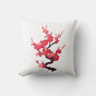 Delicate Roze Japanse Kersenboom Takje Kussen
