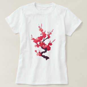 Delicate Roze Japanse Kersenboomtak T-shirt