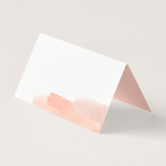 Delicate roze kwast Blush Trouw Tafelkaart Kaart (Achterkant)