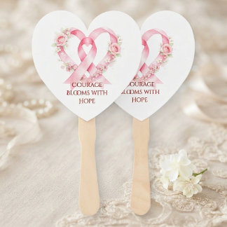 Delicate Roze Lint Bloemhartwaaier MH26 Handwaaier
