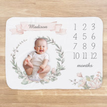 Delicate Roze Lotus Bloemen Maandelijkse Milestone