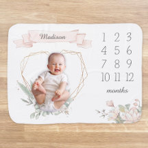 Delicate Roze Lotus Bloemen Maandelijkse Milestone