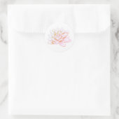 Delicate roze Lotus Flower Classic Round Sticker (Tas)