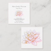 Delicate roze Lotus Flower Square Visitekaartje (Voorkant / Achterkant)