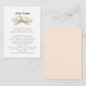 Delicate Roze Meadow BRUILOFT Details Routebeschri Informatiekaartje (Voorkant / Achterkant)